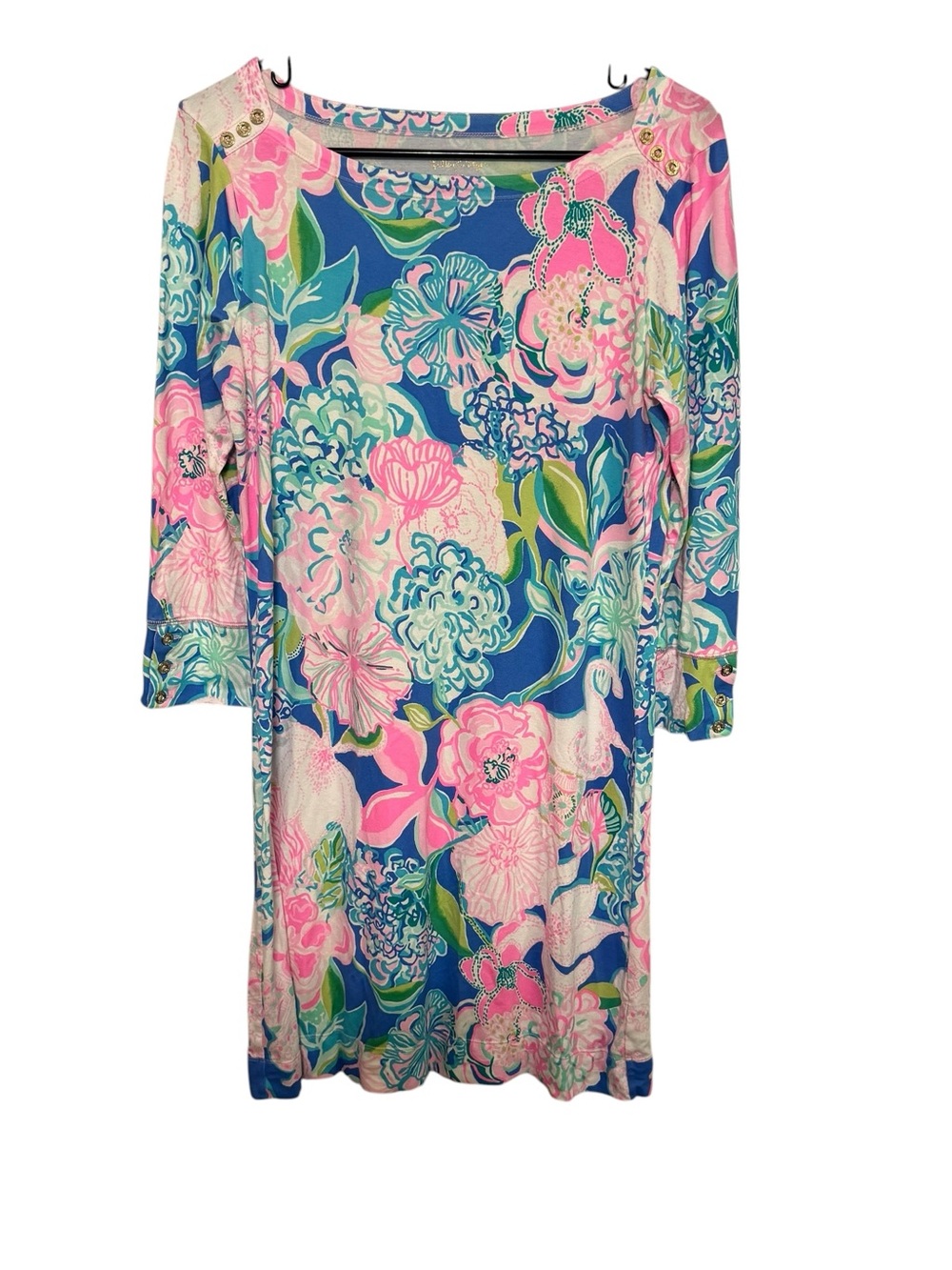 Lilly Pulitzer Pink and Blue Floral Shift Dress